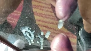 huge cum load all over mirror nice and thick