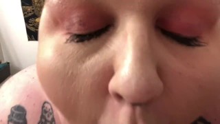 BBW Sucking dildo. POV.