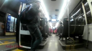 On the bus after the cloudy day