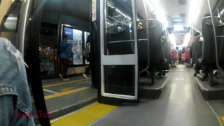 On the bus after the cloudy day