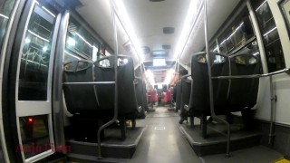 On the bus after the cloudy day