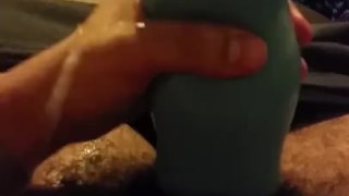 Busting A Huge Load In A Pocket Pussy