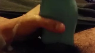 Busting A Huge Load In A Pocket Pussy