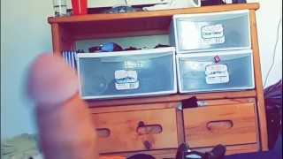 Sexy Latin Teen Strokes his Big Dick w/ Cumshot