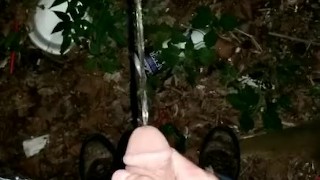 My first outdoors piss and cum video!