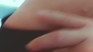 Fingering myself in a nasty bathroom