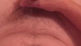 Jerking in the bathroom