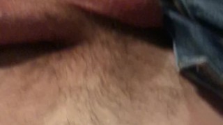 Huge cock pops out of pants