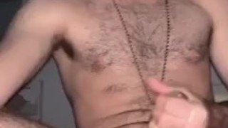 Latino Jerking off while smoking