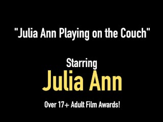 Hot Cougar Julia Ann Finger Fucks Herself In Foxy Fishnets To Orgasm!