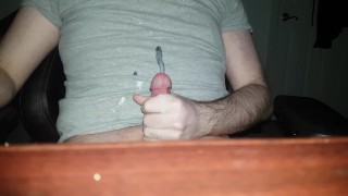 Slow and slippery edging masturbation with huge load ❤️