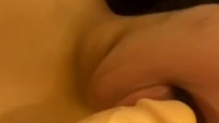 Latina slut tries to deep throat a dildo