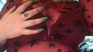 Chubby Girl Playing with Tits