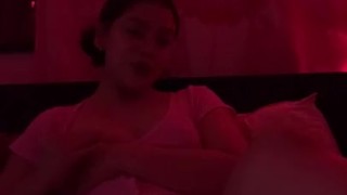 Petite Latina Plays With Pussy - Nipple Orgasm