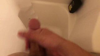 Shower Jack Off while people are home