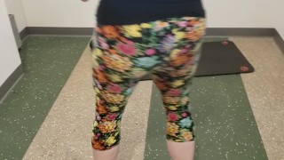 Seattle Ganja Goddess has a public workout at the gym for her ass shower