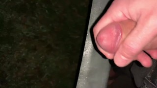 Sometimes you just gotta pull over and get a nut. SLO MO cumshot