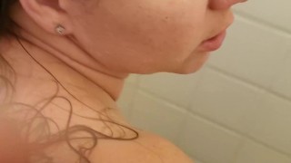 Steamy shower blowjob, fucking, and facial in 4k uhd