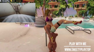 3D porn lesbian online game. Real milf solo during game.
