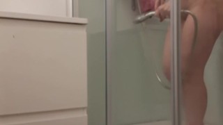  teen thick redhead masturbation and shower 