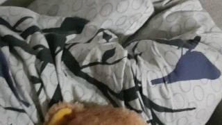 jerking with a teddybear