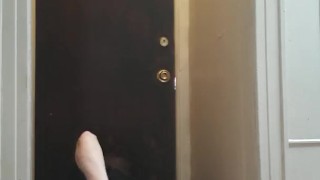 ReddSerr risking getting caught being naughty and half naked in his hallway