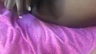 Thick Dildo In Ebony Pussy