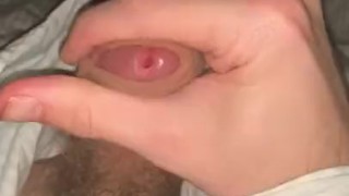 Hairy Hot Young 21 Year Old Twink Jerking Soft Cock POV