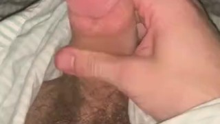 Hairy Hot Young 21 Year Old Twink Jerking Soft Cock POV