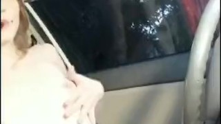 Ditching school to play with you- smoking naked in moms car- blonde pigtail