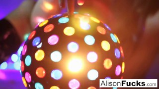 Sexy big boobed disco ball babe Alison Tyler