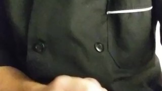 Huge cumshot at work