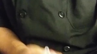 Huge cumshot at work