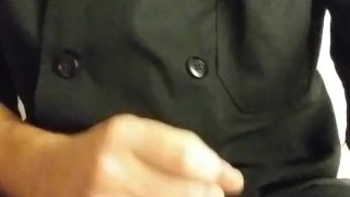 Huge cumshot at work