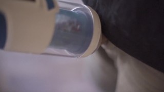 Robot Sex Machine. Robotic Fleshlight. Male sex toy blowjob machine slow mo