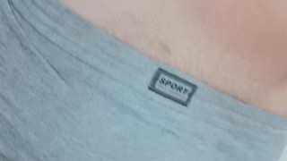 Stripping my boxers and showing off my cock