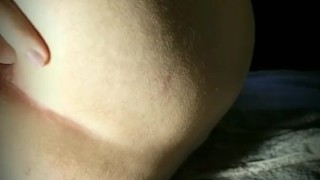 Skinny femboy twink fingering ass