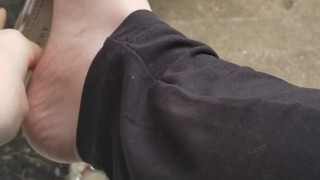 Sexy Silver Sandal Play w/ Foot Action