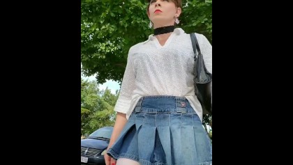 Shemale Erection In Public - A Skirt so Short My Penis Is Peeking Out - Free Porn Videos - YouPorn