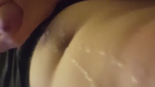 Cumming on belly