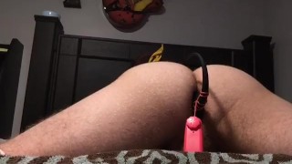 sissy watches with vibe on full blast