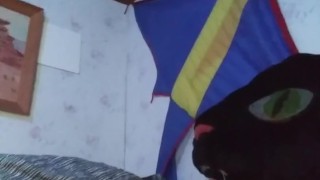 Masked pervert strokes cock solo, send me your video requests. 