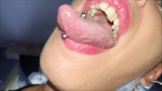 Mouth, tongue and teeth fetish I - Short