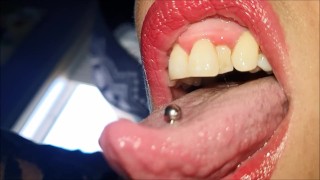 Mouth, tongue and teeth fetish I - Short