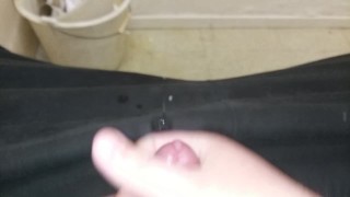 Fat guy pulls out hard cock and cums for you