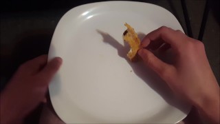 POV PIZZA SLICE DEMOLISHING ASMR WITH WHOLESOME ENDING.