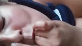 Super horny pt. 2 sucking my fingers after i played with my pussy