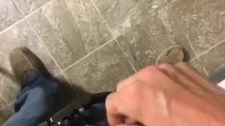 Almost caught jacking in locker room at work