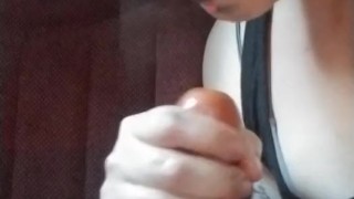 Huge Tongue Dildo Suck and Lots of Spit