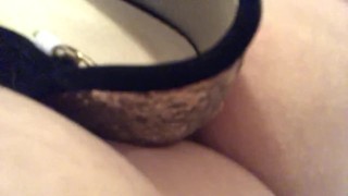 Cuming with my new high heels